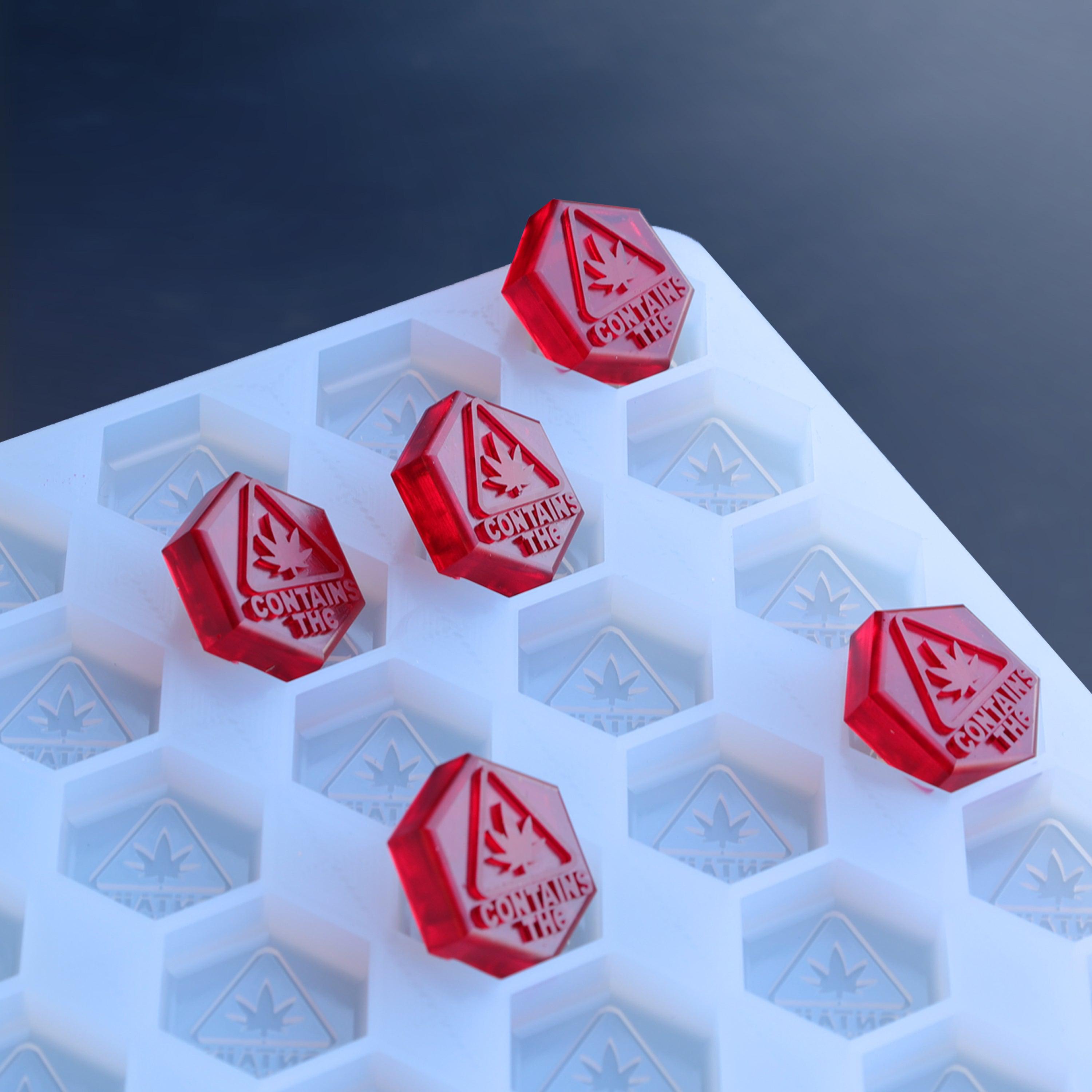 silicone gummy mold with state symbol for marijuana product