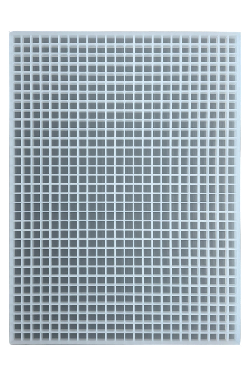 1ml cube silicone mold – sharp half-sheet layout, platinum-cured food-grade silicone for confectionery and food production.