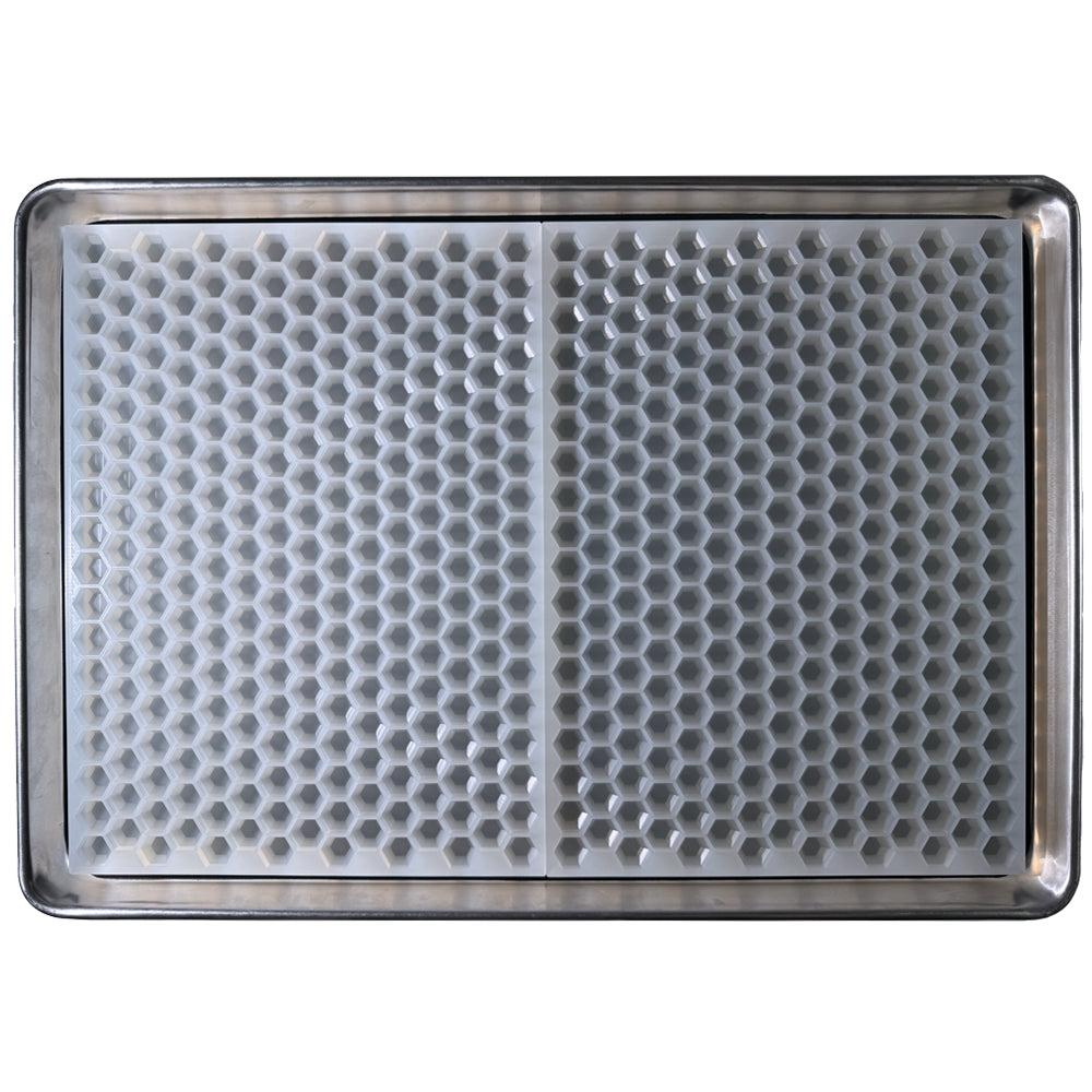 3ml Hexagon gem THC Silicone Mold Half Sheet Kitchen Pan Pour & Scrape