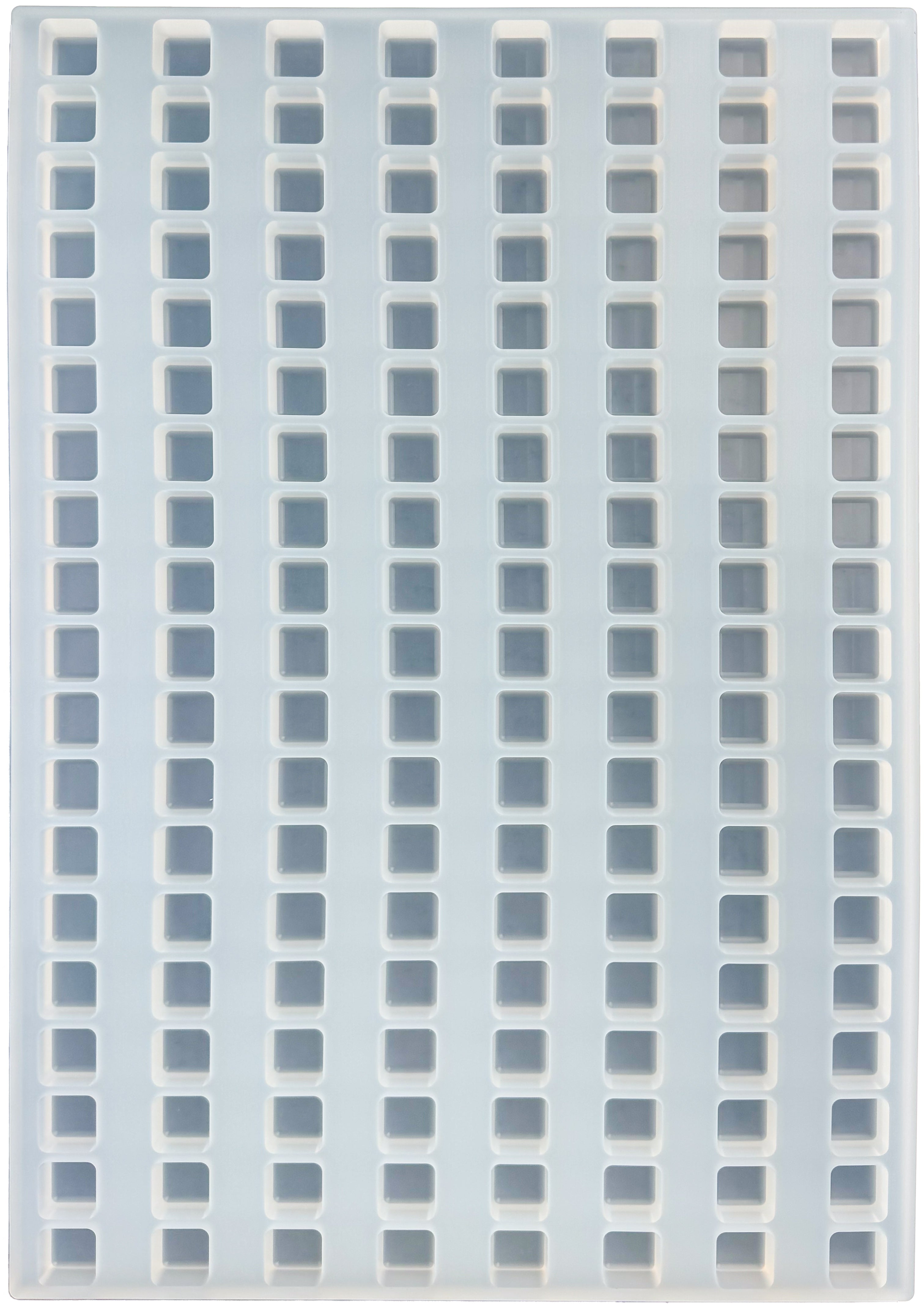 Vector Molds 3 mL Square Gummy Mold - Depositor features 152 food-grade silicone square cavities arranged in multiple rows and columns, shown from a top view.