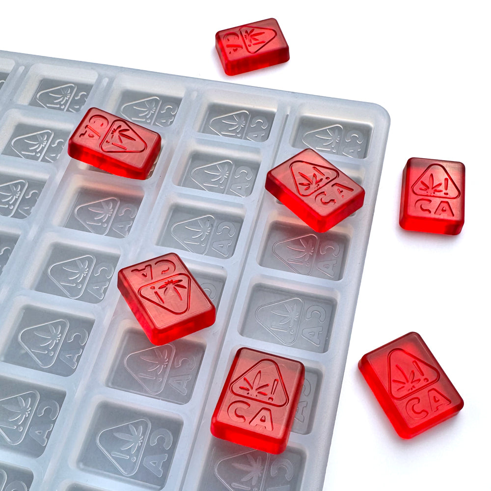3mL CA Rectangle silicone mold for gummies.