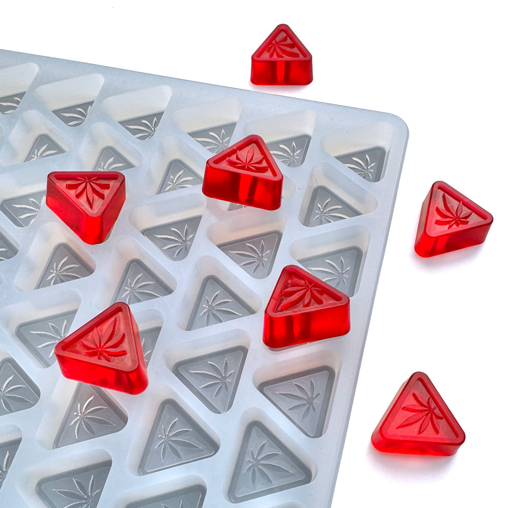 3mL NJ Triangle silicone mold for gummies, candies, & chocolate.