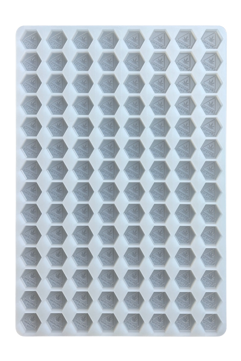 4.6 mL Hexagon Gummy Mold - MA, ME & RI THC Logo Mold - Universal Depositor - 112 Cavities
