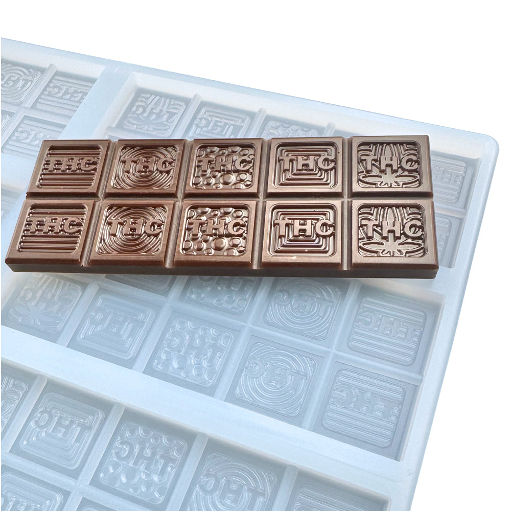 40mL Trippy (variety design) Bar chocolate bar silicone mold.