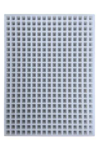 2 mL Rounded Top Square Gummy Mold - Sharp Half Sheet - 391 Cavities