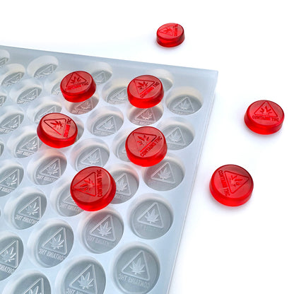 3mL MA/ME/RI Disc silicone gummy mold.
