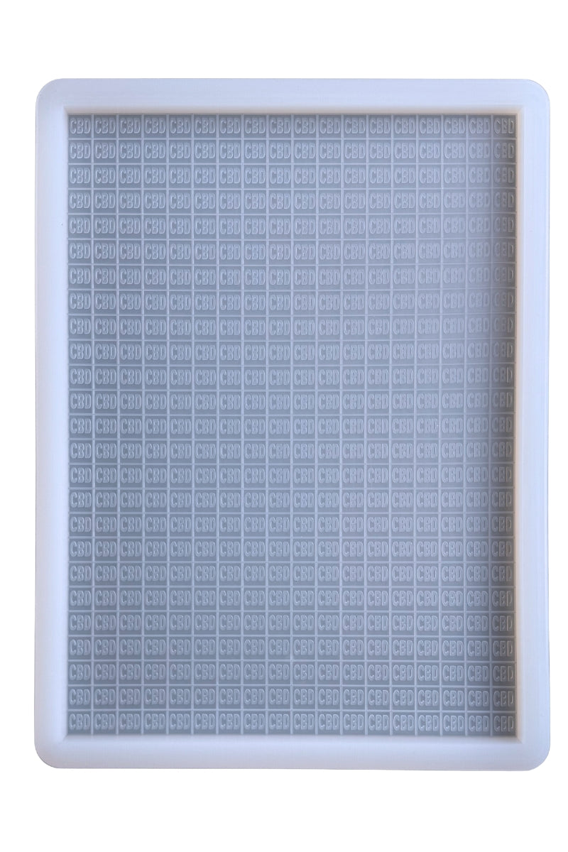 3 mL Square CBD Gummy Slab Mold - Half Sheet - 1 Large Cavity (450 Candies)