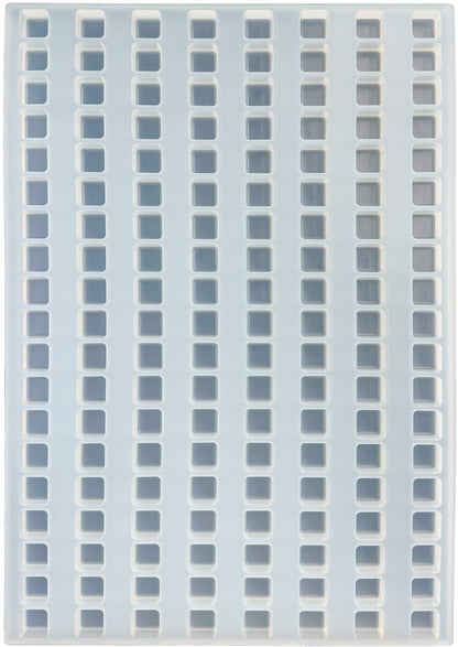 Vector Molds 3 mL Square Gummy Mold - Depositor features 152 food-grade silicone square cavities arranged in multiple rows and columns, shown from a top view.