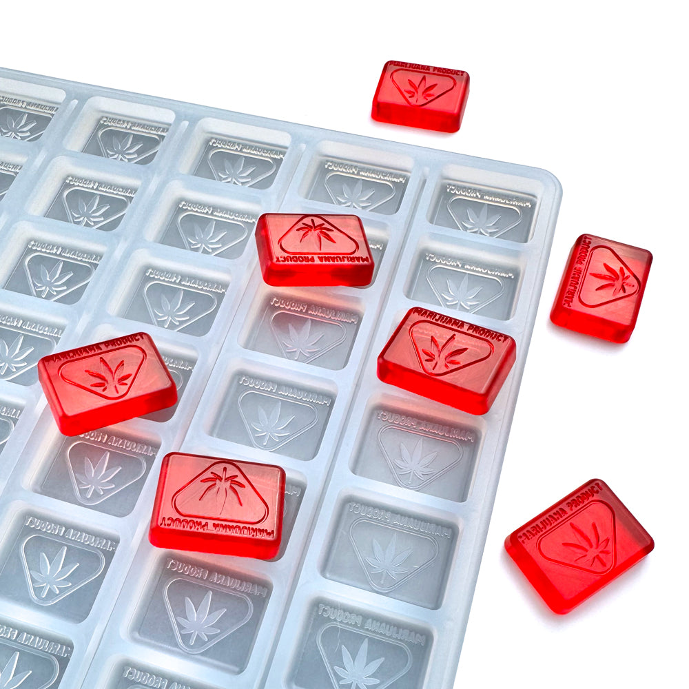 3mL MI Rectangle silicone mold for candies, gummies, & chocolate. 