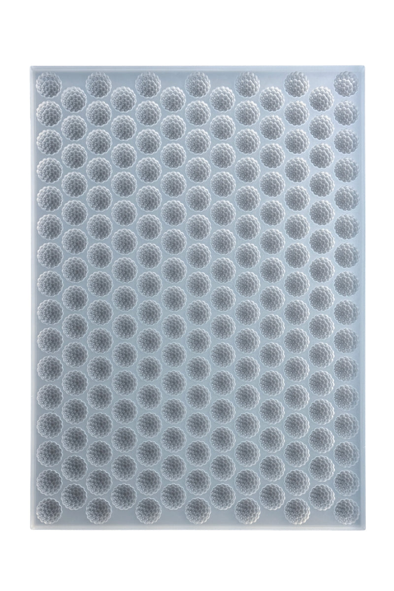 Top view of 3mL Raspberry silicone gummy mold
