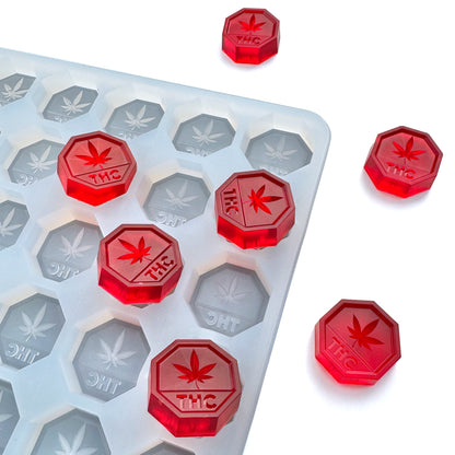 4 mL Gummy Mold - Canada THC Logo Molds - Half Sheet - 140 Cavities