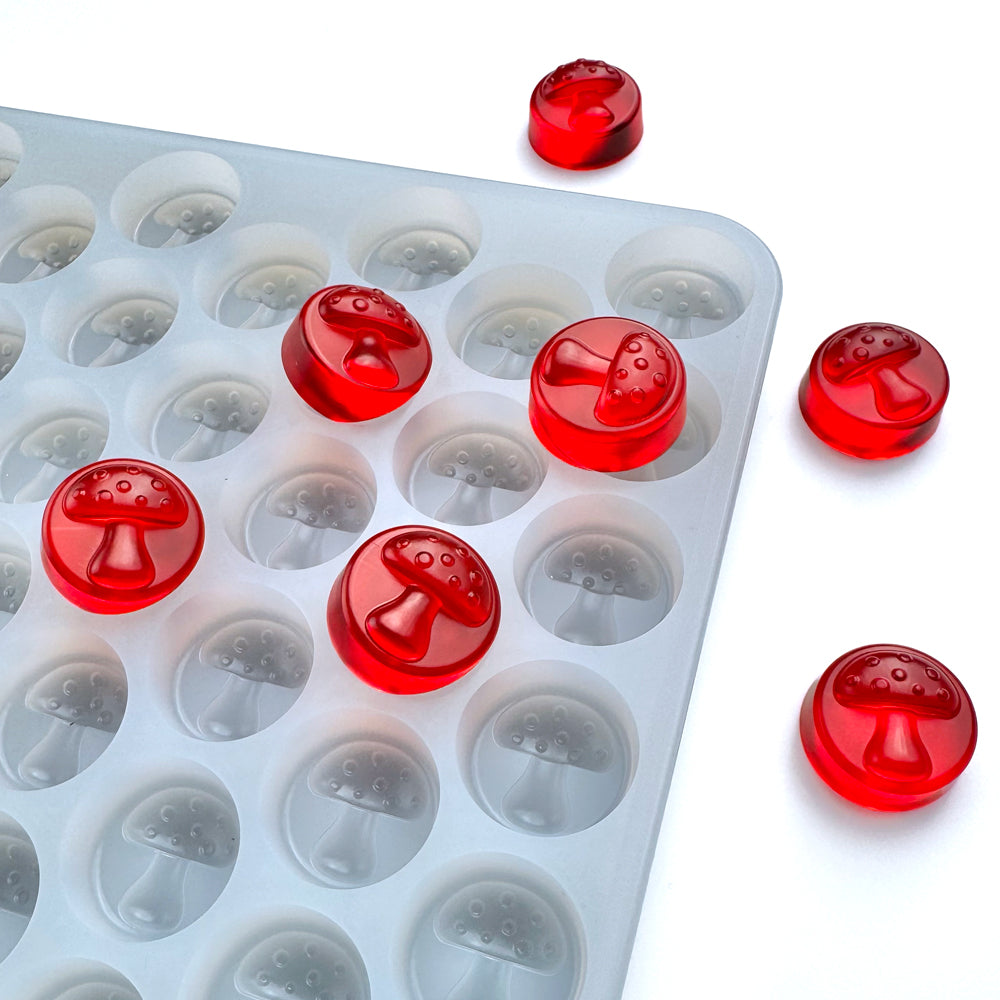 4mL mushroom silicone mold for gummy or chocolate.
