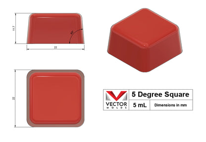 5 mL Square Gummy Mold - Sharp Half Sheet - 192 Cavities