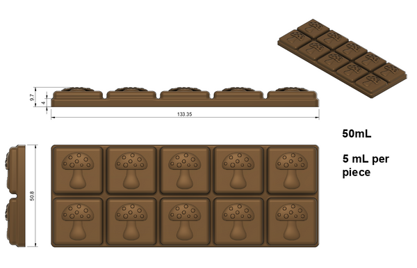 50 mL Mushroom Chocolate Bar Mold