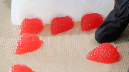 4 mL Strawberry Gummy Mold - Quarter Sheet - 72 Cavities