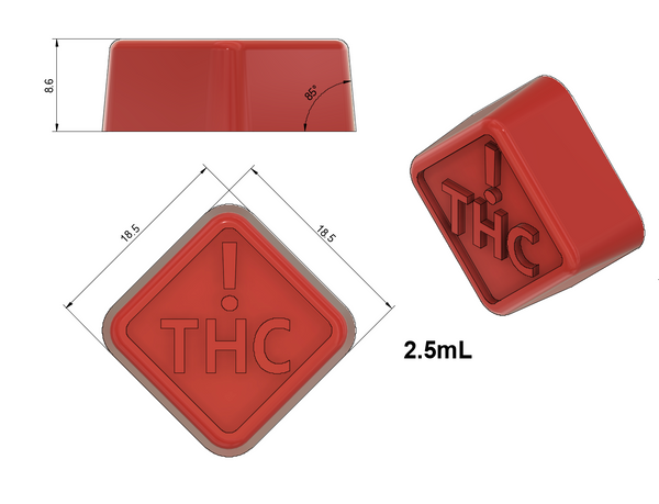THC logo gummy rendering