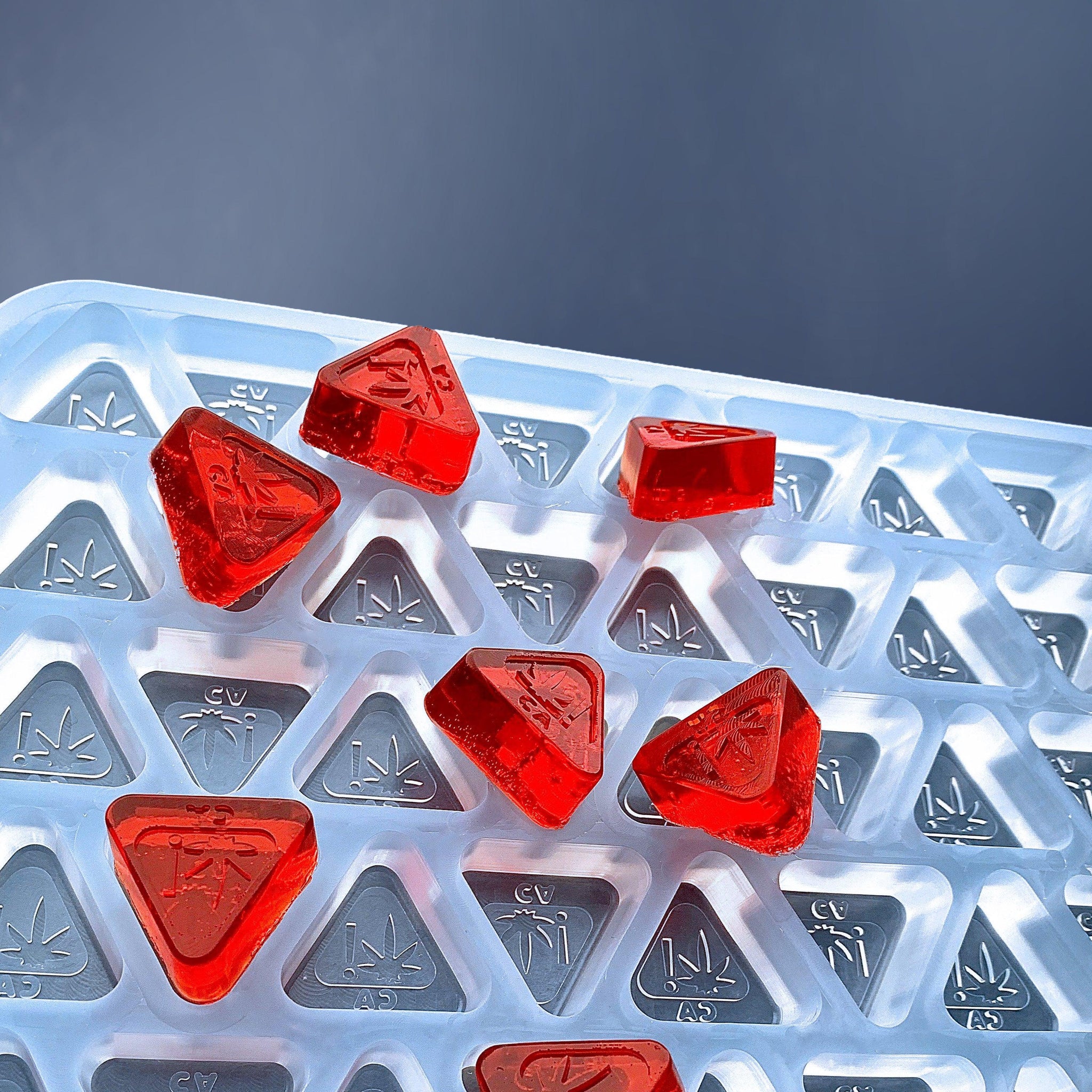 3 mL California State THC Logo Mold -  Full Sheet - Triangle - 462 Cavity