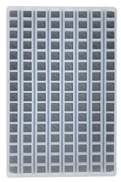 View of a 4 mL Colorado, Ohio, New Mexico, and Florida Compliant Symbol Gummy mold for Edibles perfect for Universal depositors. This precision, food grade silicone mold makes accurate doses with a state compliant symbol on top - overhead view
