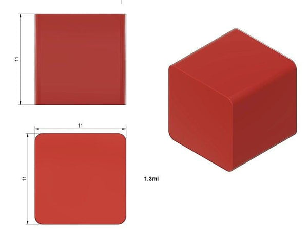 Cube Gummy Mold - No Logo - Quarter Sheet Mold - 380 Cavity - Vector Molds 