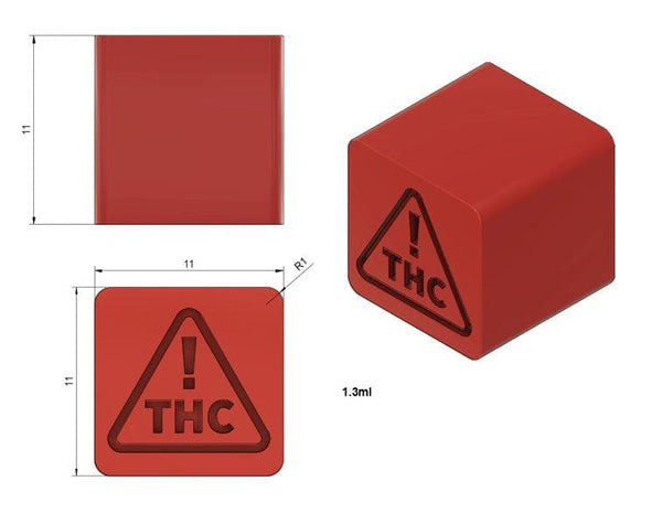 Cube Gummy Mold - Nevada State THC Logo - Quarter Sheet Mold - 380 Cavities - Vector Molds 