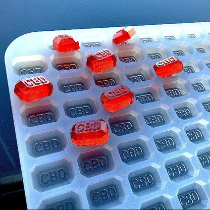 CBD Gummy Mold - 4ml - Rectangular Gem Shape gummies - 176 Cavities - Vector Molds 