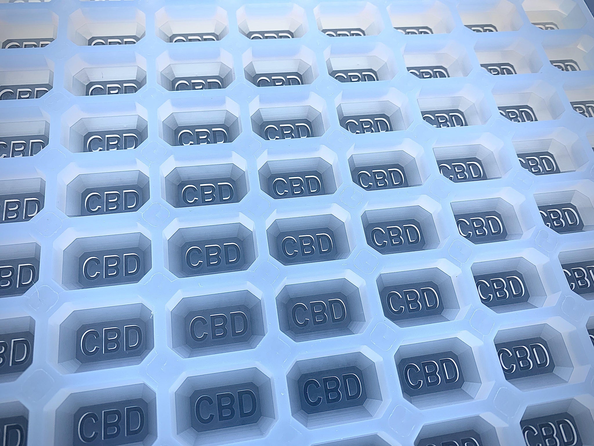 CBD Gummy Mold - 4ml - Rectangular Gem Shape silicone gummy mold Vector Molds 