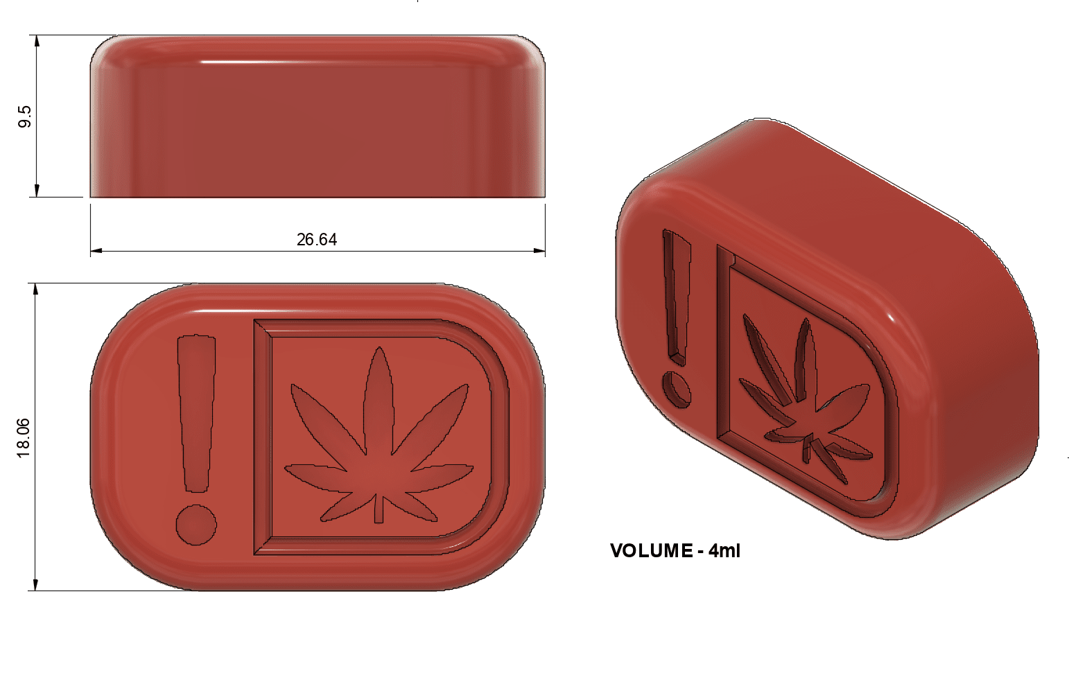 OK & OR THC Logo Gummy Mold - Universal Depositor - 4 mL - 144 Cavities - Vector Molds 