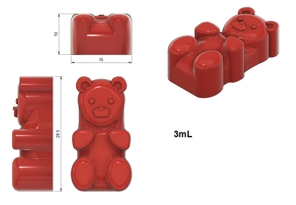 3mL Gummy Bear Mold - Universal Depositor - 176 Cavity