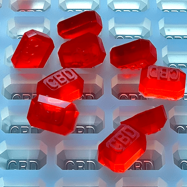 CBD Octagon Gummy Mold  CBD Labeled Candy Mold